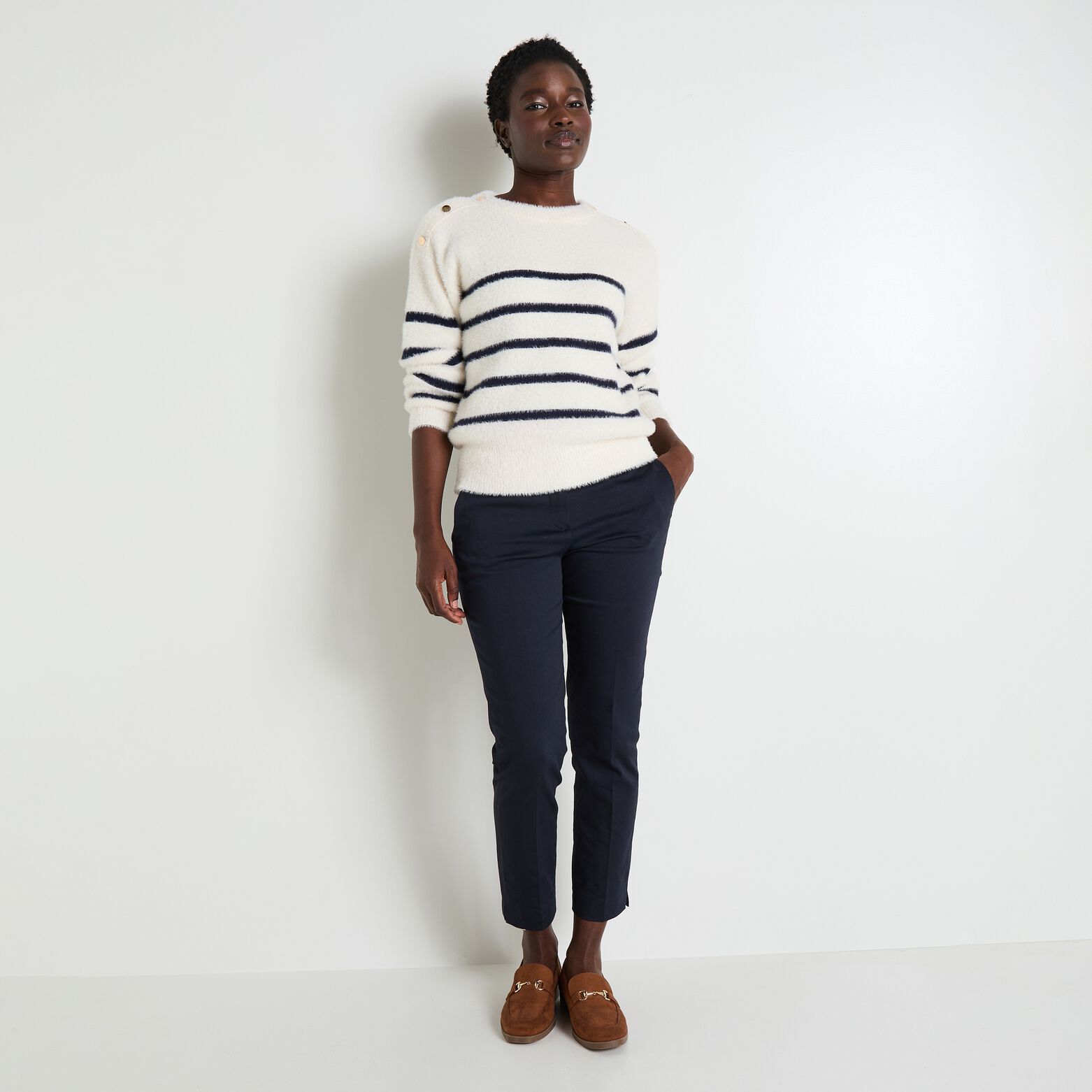 Pantalon cigarette femme