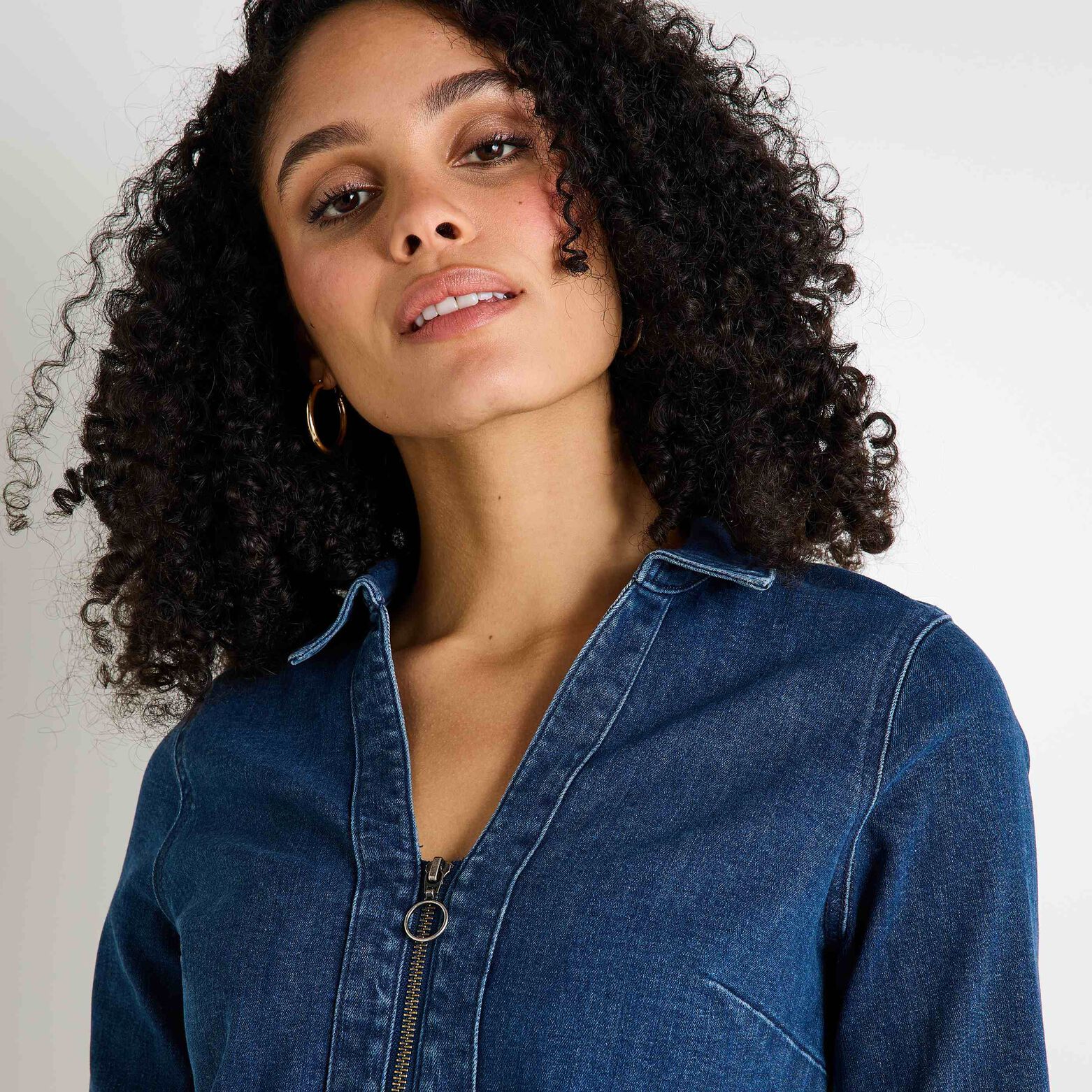 Robe en denim femme