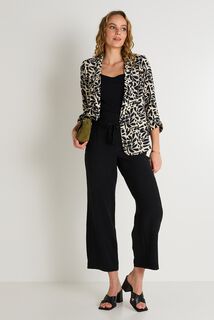 Blazer imprimé feuillage femme
