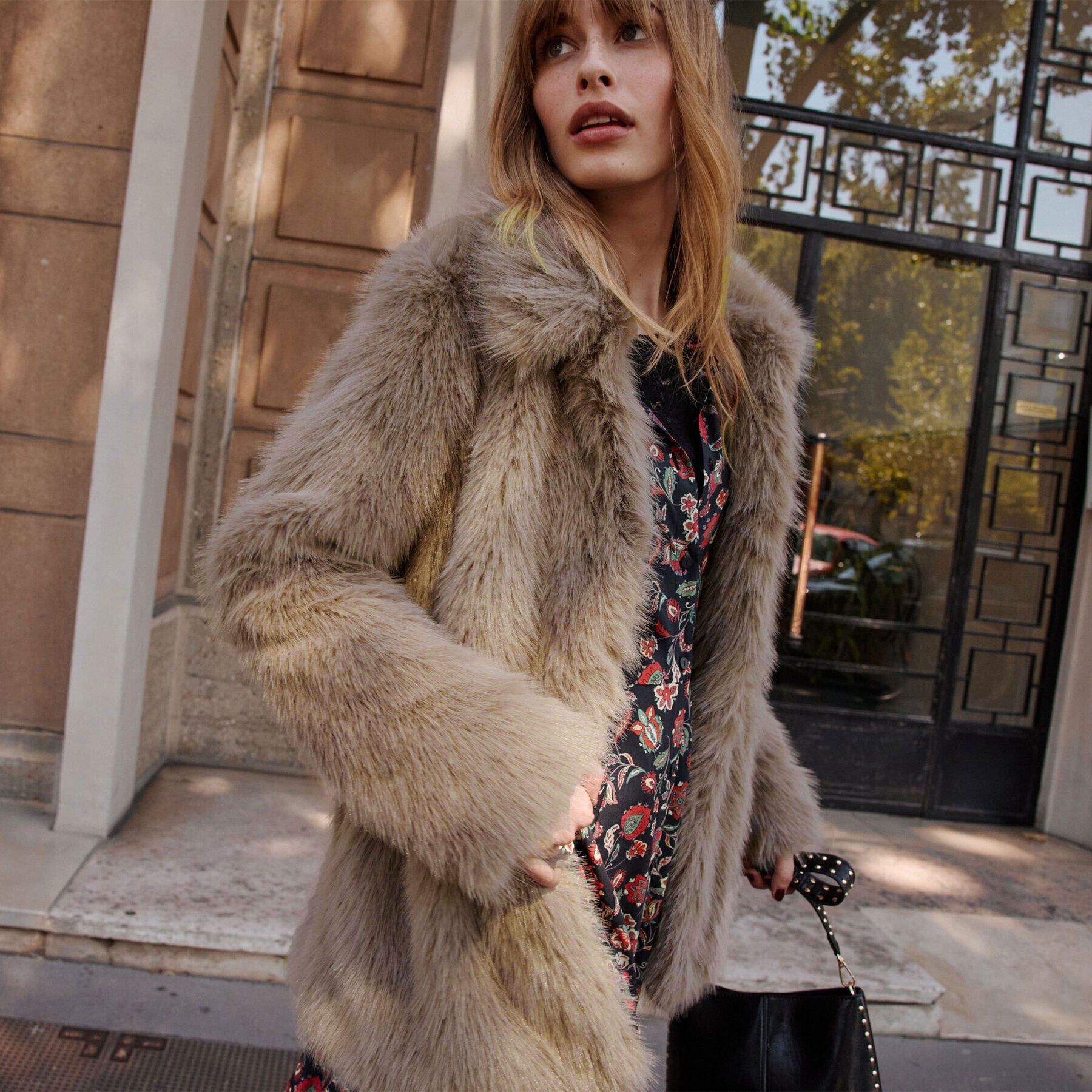 Manteau doux &agrave; col chemise femme