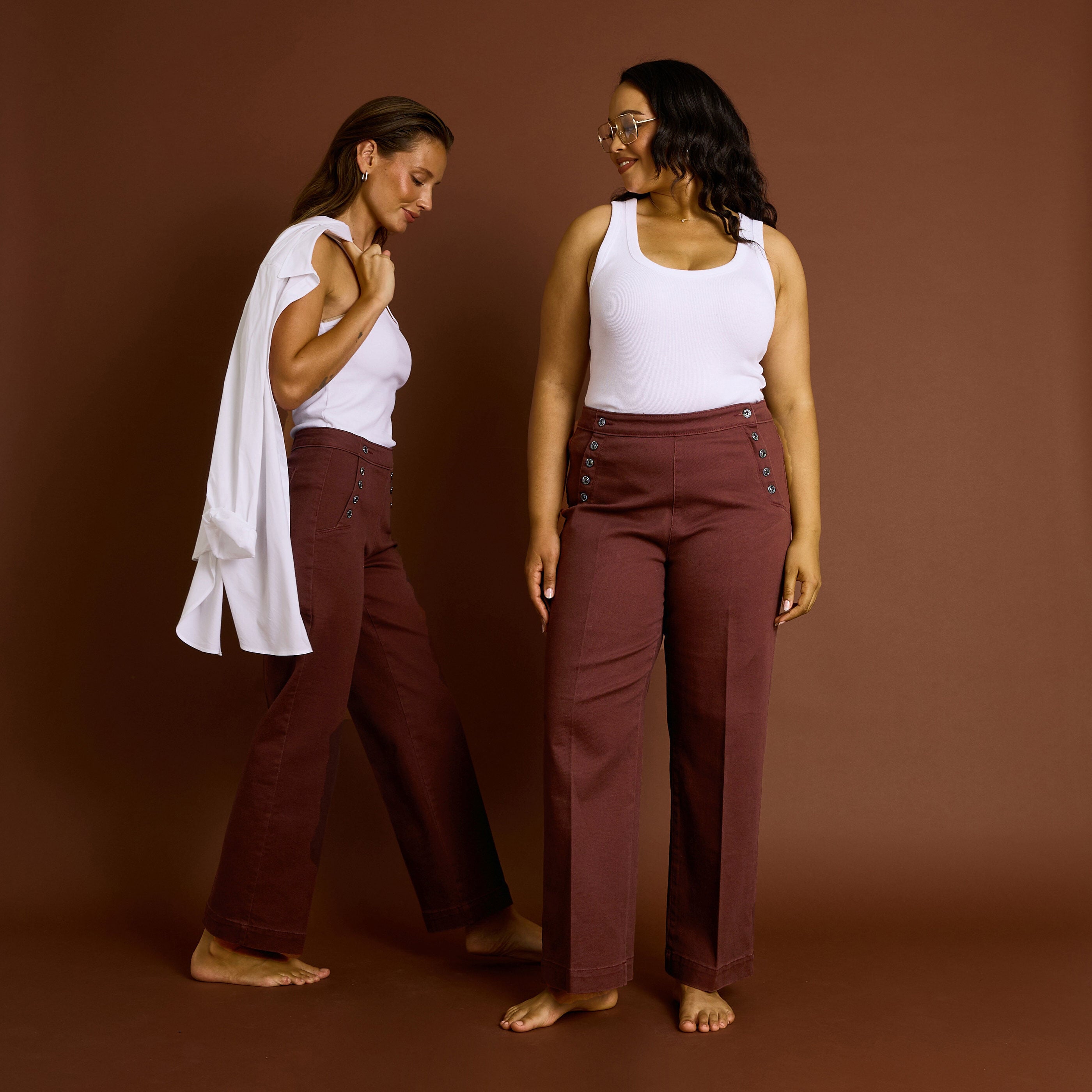 Jean flare &agrave; pont POMPON F02 femme