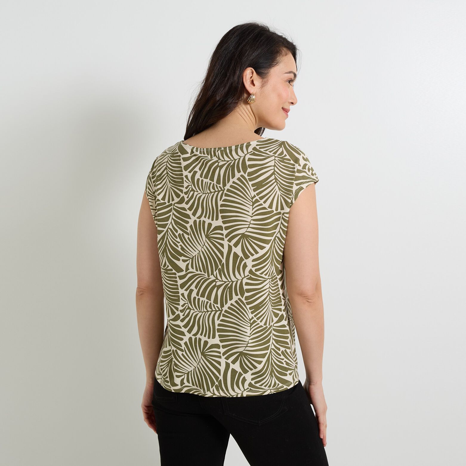 T-shirt col V femme
