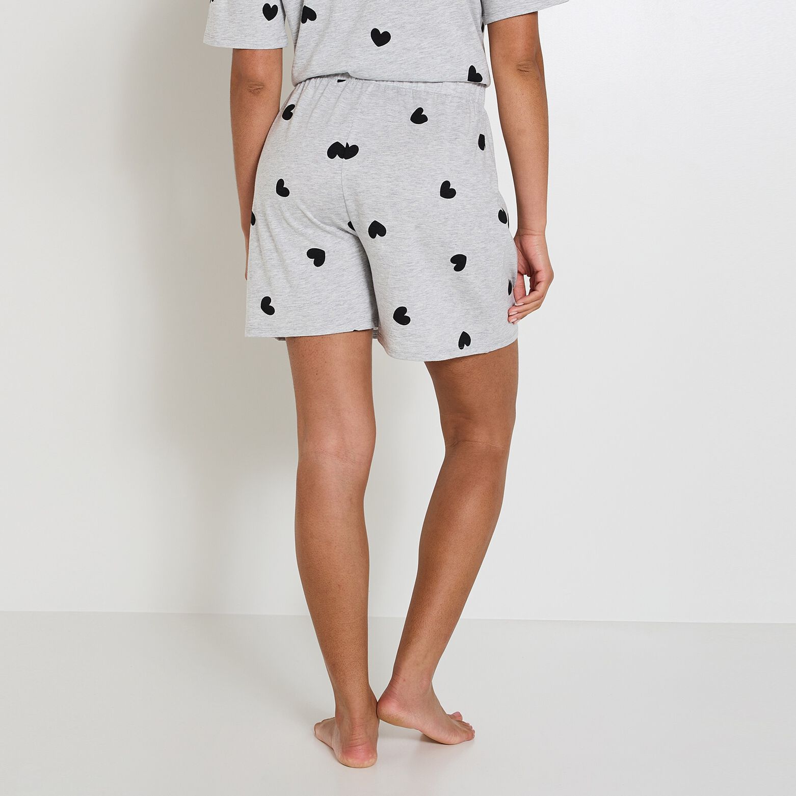 Short pyjama coeur femme
