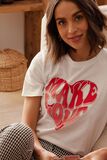 Tshirt imprimé coeur femme