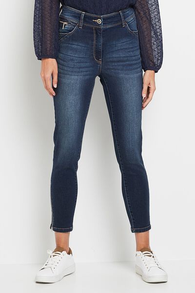 Jean slim raccourci ROCK femme