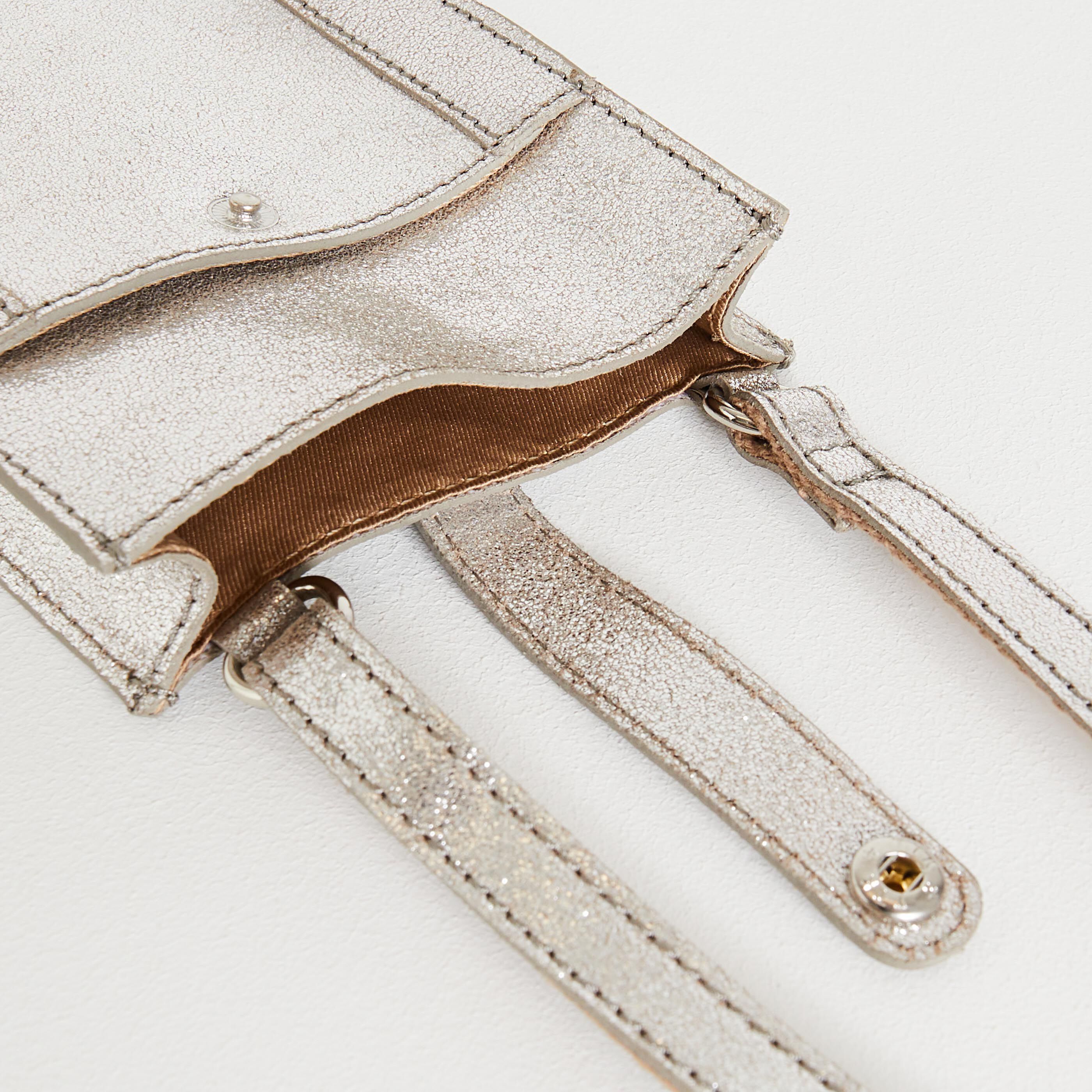 Pochette cro&ucirc;te de cuir femme