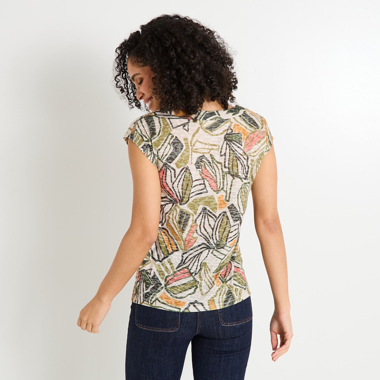 T-shirt col V femme