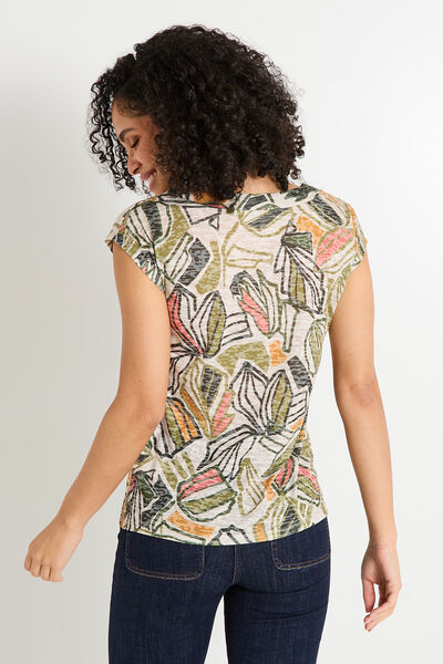 T-shirt col V femme