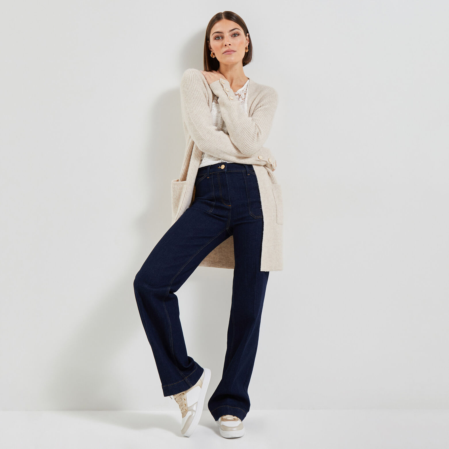 Gilet long femme