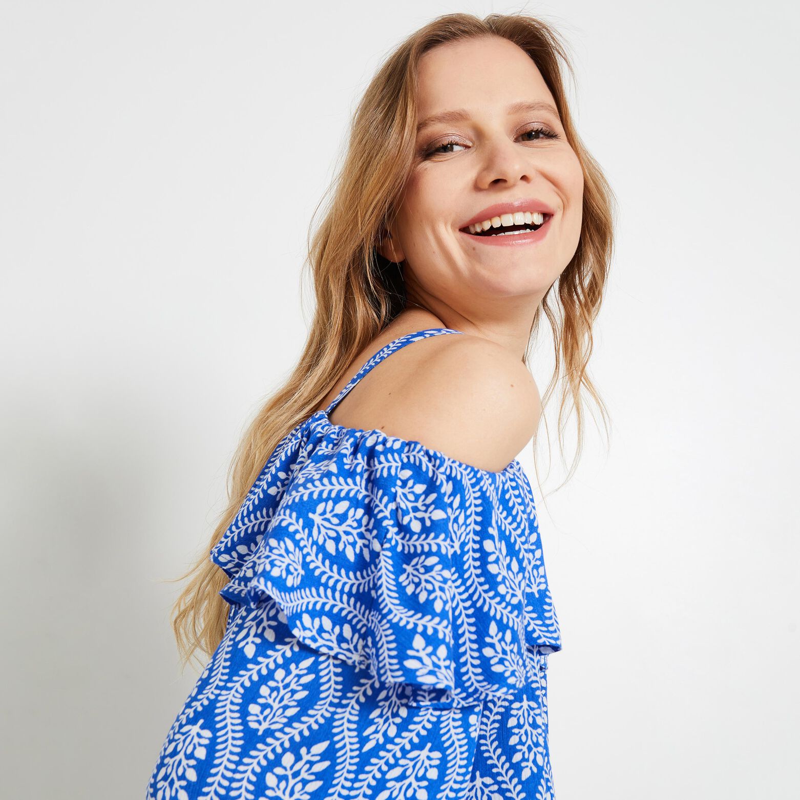 Blouse épaules dénudées femme