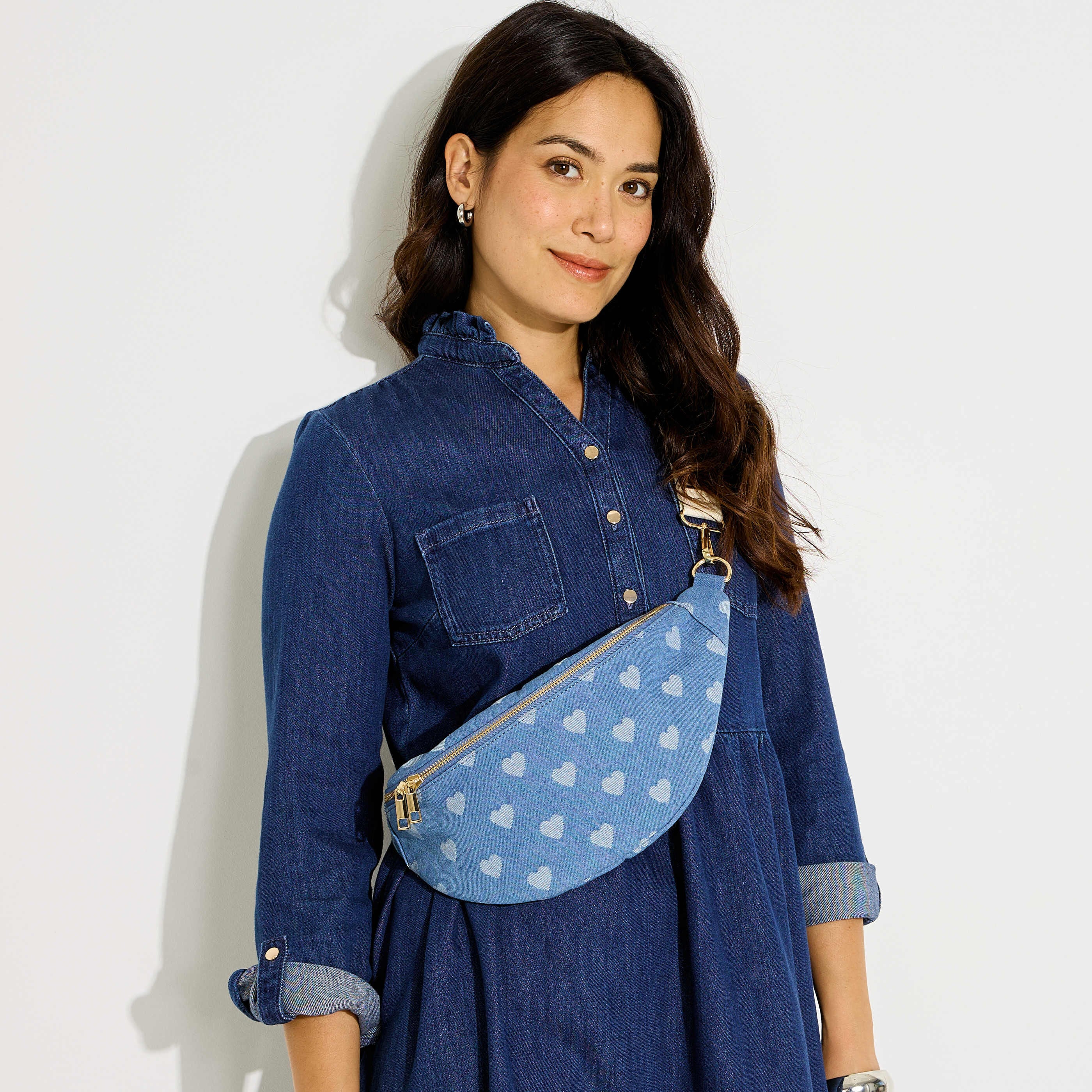 Sac banane imprim&eacute; c&oelig;urs femme