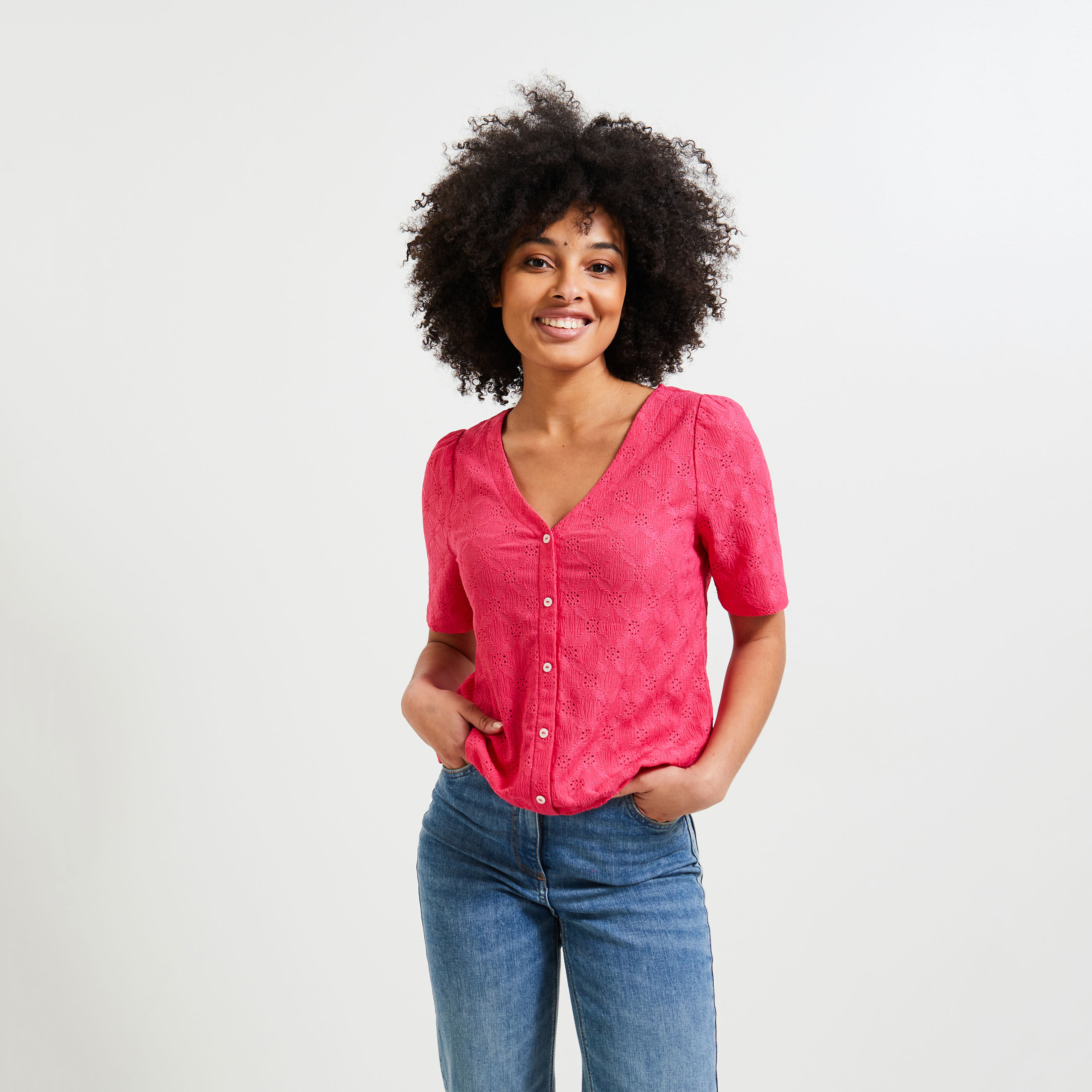 Tshirt ajour&eacute; femme