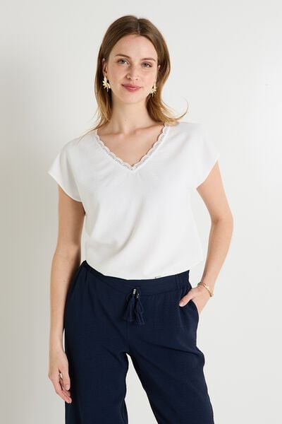 Blouse col V femme