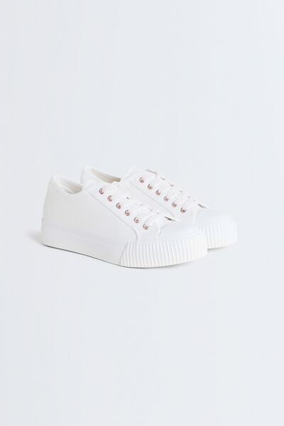 Baskets basses en toile femme