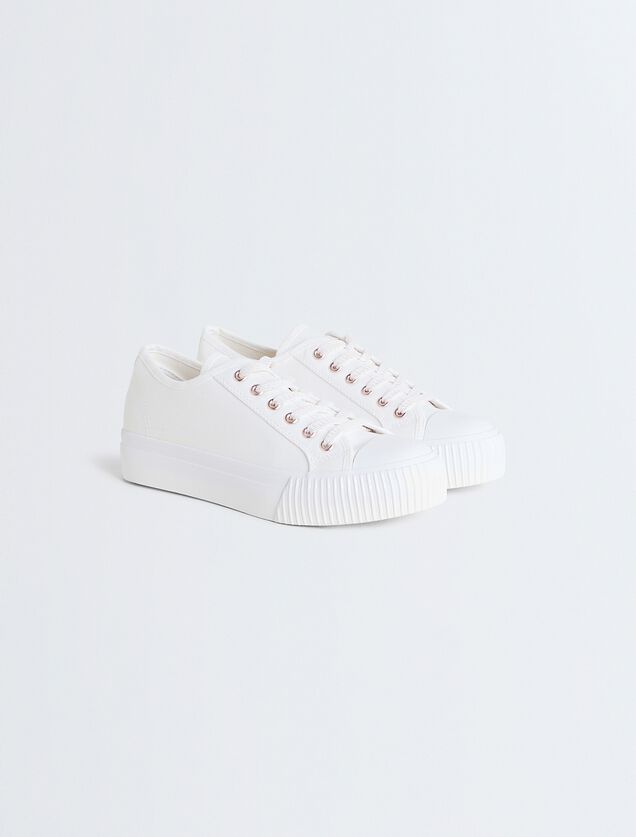 Baskets basses en toile femme