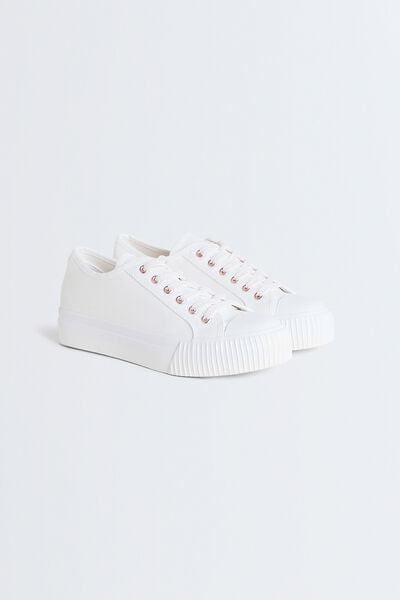 Baskets basses en toile femme