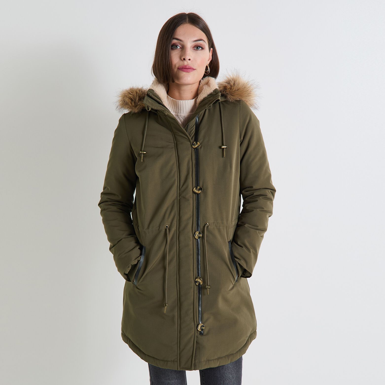 Parka capuche femme