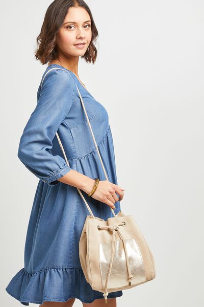 Sac bourse en cuir femme