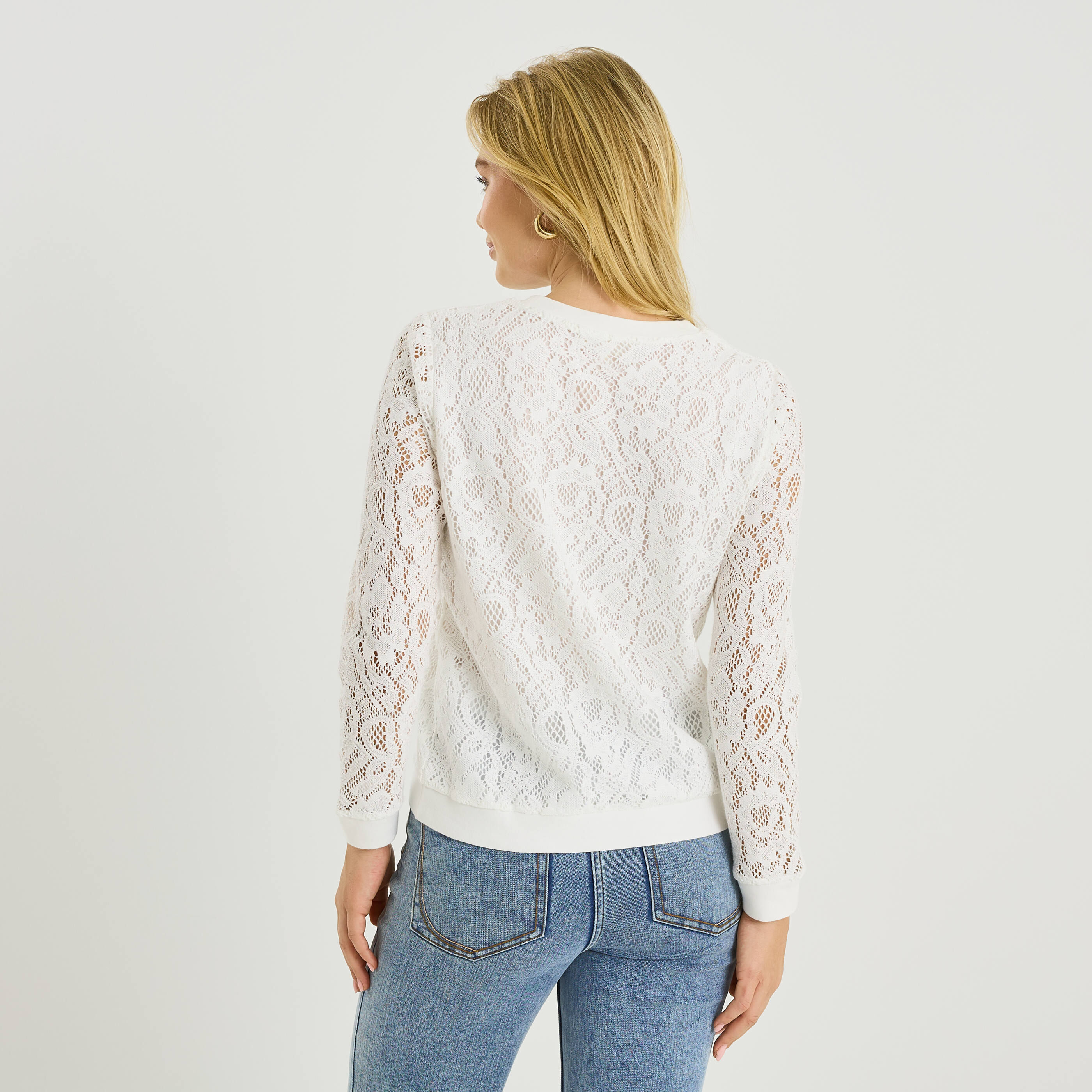 Sweat d&eacute;tails ajour&eacute;s femme