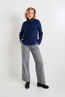 Pull col roulé femme