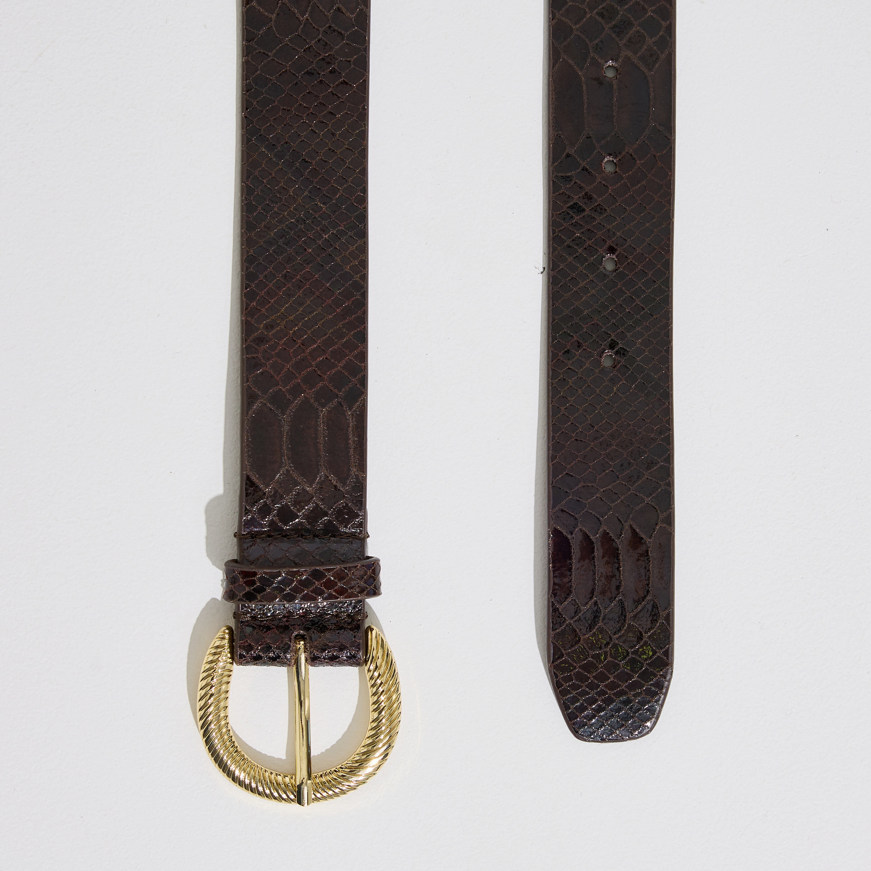 Ceinture motif serpent avec boucle femme