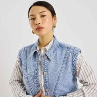 Veste sans manches en jean
