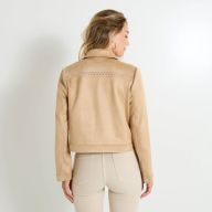 Blouson en suédine avec clous