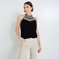 Top détails crochet