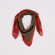 Foulard carré imprimé léopard