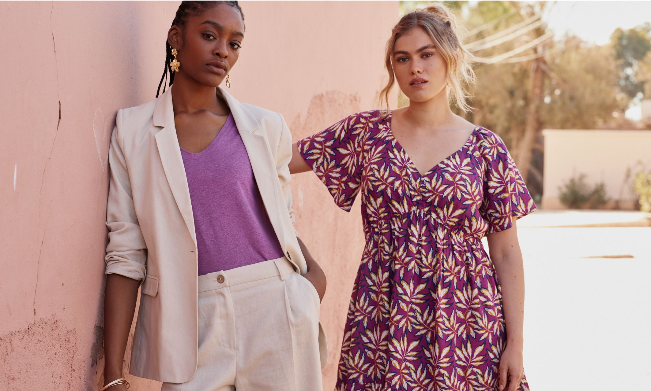 La veste Grain de Malice à 49,99€, le pantalon Grain de Malice à 34,99€ et la robe Grain de Malice à 49,99€