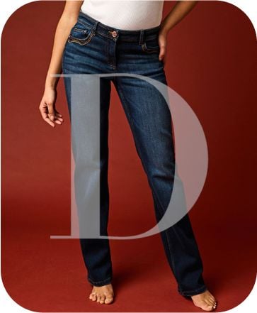 Le jean Droit porté par un mannequin