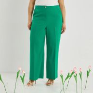 Pantalon large taille élastiquée