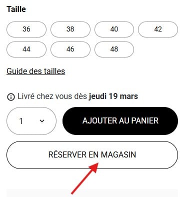 Réserver en magasin