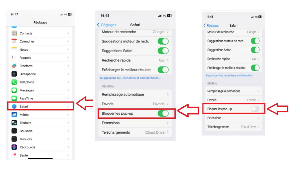 Comment débloquer les pop-up sur Safari ?