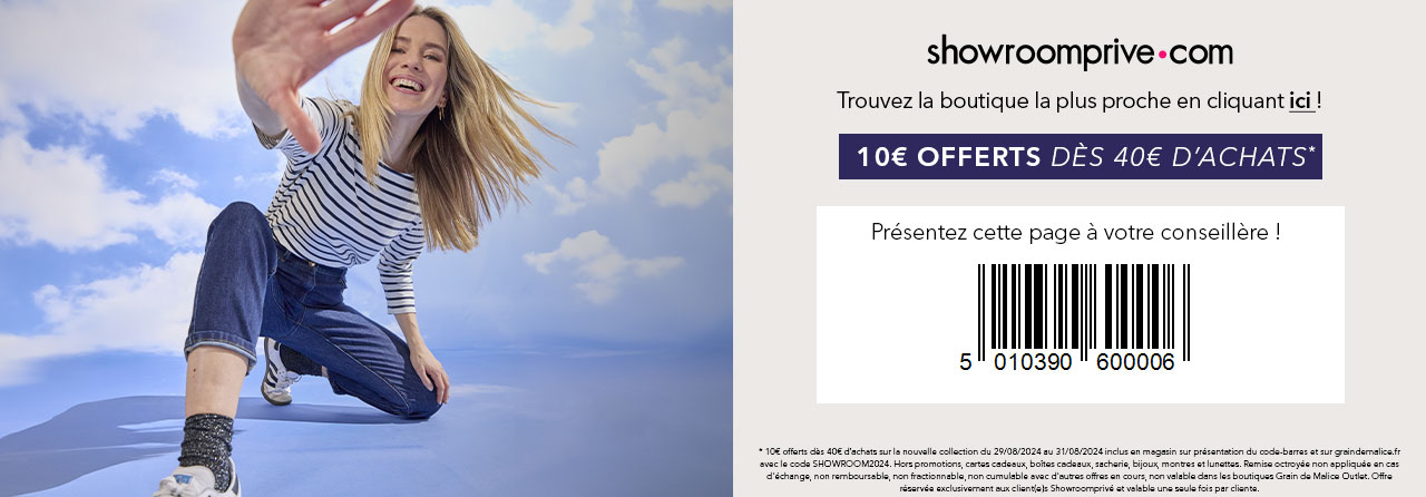 Code barres Showroomprivé boutiques