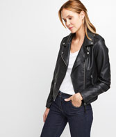 Blouson en simili noir