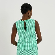 Top vichy sans manches