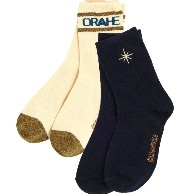 Lot de deux paires de chaussettes