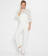 Salopette denim blanc