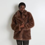 Manteau imitation fourrure