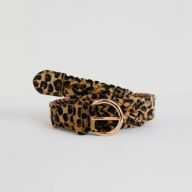 Ceinture tressée léopard
