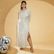 Robe longue sequins