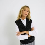 Gilet sans manches à sequins