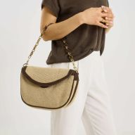 Sac tressé demi-lune