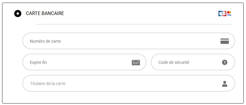 L'option carte bancaire
