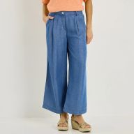 Pantalon large en lyocell