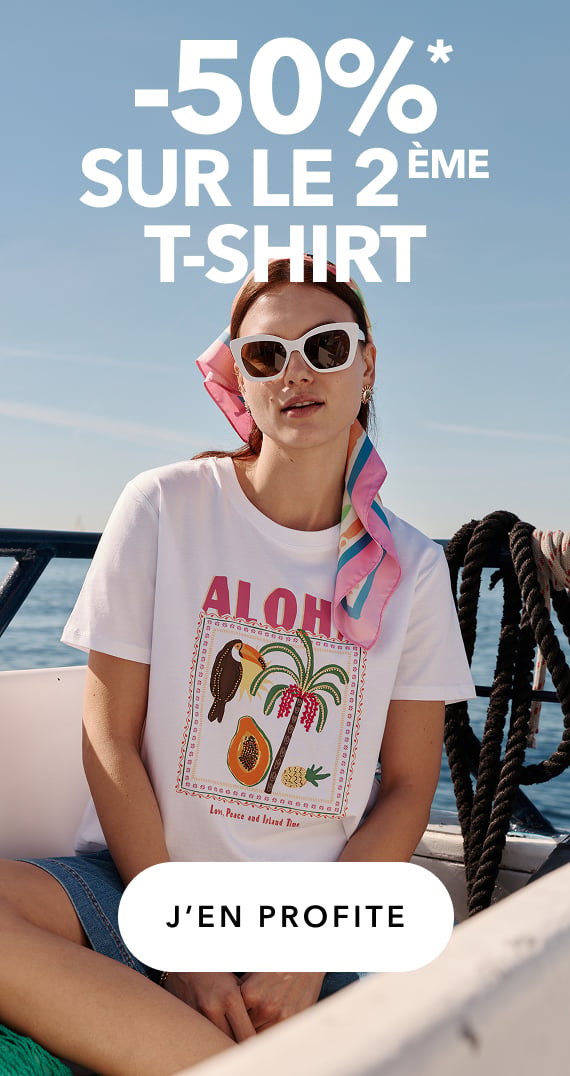 Je profite de l'offre -50% sur le 2ème t-shirt