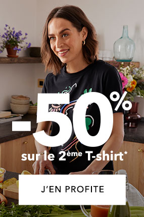 -50% sur le 2ème T-shirt