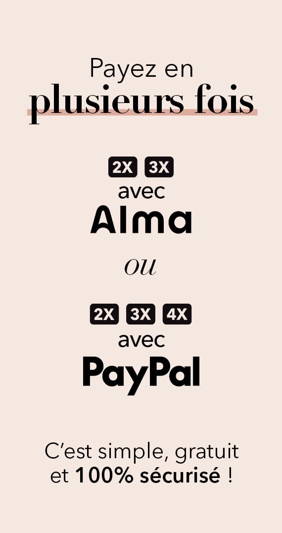 Payez en plusieurs fois avec Alma ou Paypal
