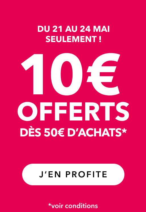 Voir les produits éligibles à l'offre 10€ offerts dès 50€ d'achats